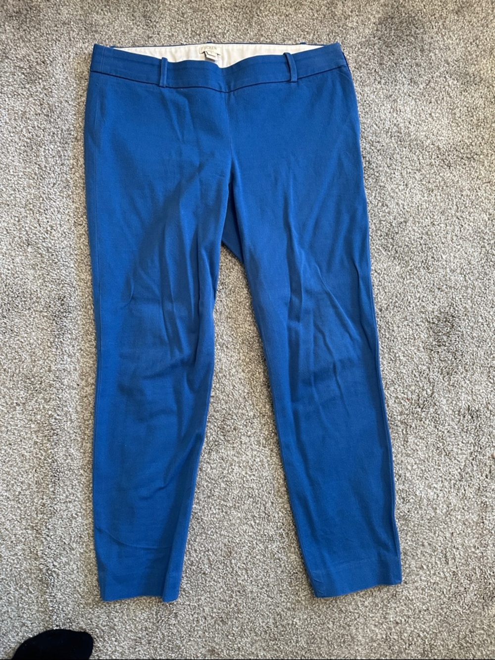 J. Crew Cropped Ankle Pants in Bright Blue